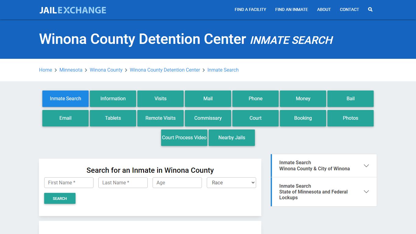 Winona County Detention Center Inmate Search - Jail Exchange